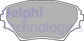 Delphi LP1632 - Тормозные колодки, дисковые, комплект autospares.lv