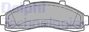 Delphi LP1625 - Тормозные колодки, дисковые, комплект autospares.lv