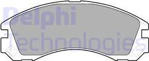 Delphi LP1628 - Тормозные колодки, дисковые, комплект autospares.lv