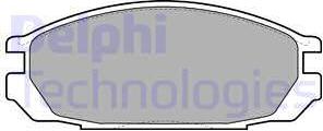 Delphi LP1623 - Тормозные колодки, дисковые, комплект autospares.lv