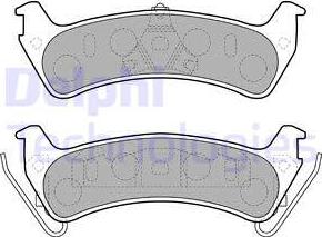 Delphi LP1627 - Тормозные колодки, дисковые, комплект autospares.lv