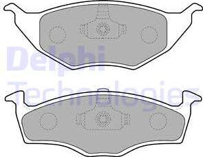 Delphi LP1675 - Тормозные колодки, дисковые, комплект autospares.lv