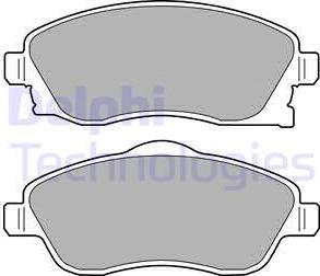 Delphi LP1676 - Тормозные колодки, дисковые, комплект autospares.lv