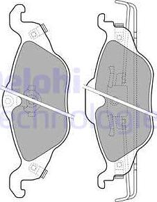 Delphi LP1673 - Тормозные колодки, дисковые, комплект autospares.lv