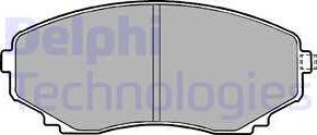 Delphi LP1095 - Тормозные колодки, дисковые, комплект autospares.lv