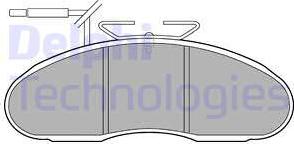 Delphi LP1096 - Тормозные колодки, дисковые, комплект autospares.lv