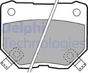 Delphi LP1057 - Тормозные колодки, дисковые, комплект autospares.lv