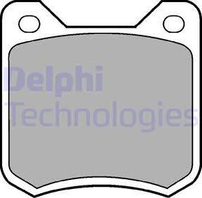 Delphi LP105 - Тормозные колодки, дисковые, комплект autospares.lv