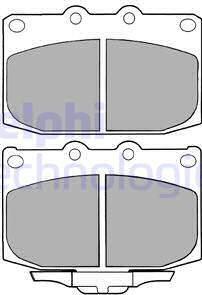 Delphi LP1060 - Тормозные колодки, дисковые, комплект autospares.lv