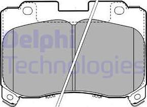Delphi LP1061 - Тормозные колодки, дисковые, комплект autospares.lv
