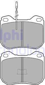 Delphi LP108 - Тормозные колодки, дисковые, комплект autospares.lv