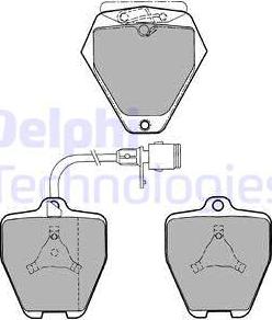 Delphi LP1024 - Тормозные колодки, дисковые, комплект autospares.lv