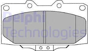 Delphi LP1020 - Тормозные колодки, дисковые, комплект autospares.lv