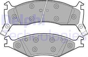 Delphi LP1021 - Тормозные колодки, дисковые, комплект autospares.lv