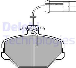 Delphi LP1027 - Тормозные колодки, дисковые, комплект autospares.lv