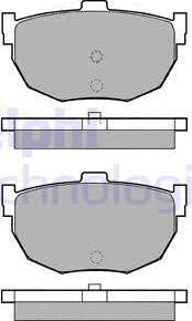 Delphi LP1072 - Тормозные колодки, дисковые, комплект autospares.lv