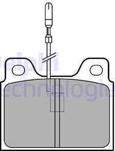 Delphi LP107 - Тормозные колодки, дисковые, комплект autospares.lv