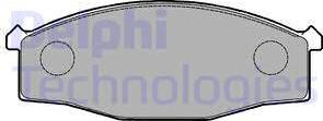 Delphi LP1146 - Тормозные колодки, дисковые, комплект autospares.lv