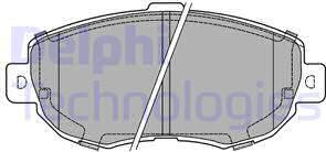 Delphi LP1140 - Тормозные колодки, дисковые, комплект autospares.lv