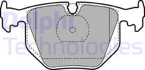Delphi LP1143 - Тормозные колодки, дисковые, комплект autospares.lv