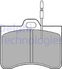 Delphi LP114 - Тормозные колодки, дисковые, комплект autospares.lv