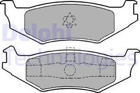 Delphi LP1159 - Тормозные колодки, дисковые, комплект autospares.lv