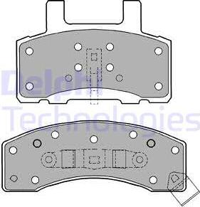 Delphi LP1152 - Тормозные колодки, дисковые, комплект autospares.lv