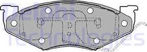 Delphi LP1157 - Тормозные колодки, дисковые, комплект autospares.lv