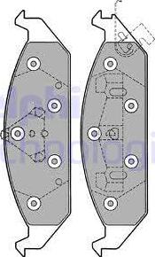 Delphi LP1161 - Тормозные колодки, дисковые, комплект autospares.lv