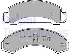 Delphi LP1168 - Тормозные колодки, дисковые, комплект autospares.lv