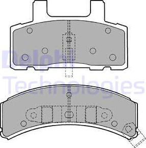 Delphi LP1167 - Тормозные колодки, дисковые, комплект autospares.lv