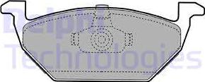 Delphi LP1104 - Тормозные колодки, дисковые, комплект autospares.lv