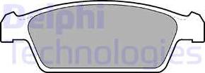 Delphi LP1100 - Тормозные колодки, дисковые, комплект autospares.lv