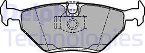Delphi LP1107 - Тормозные колодки, дисковые, комплект autospares.lv