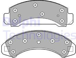 Delphi LP1176 - Тормозные колодки, дисковые, комплект autospares.lv