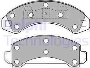 Delphi LP1173 - Тормозные колодки, дисковые, комплект autospares.lv