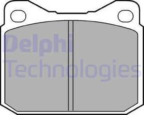 Delphi LP117 - Тормозные колодки, дисковые, комплект autospares.lv