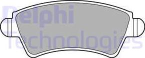 Delphi LP1846 - Тормозные колодки, дисковые, комплект autospares.lv