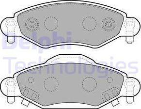 Delphi LP1840 - Тормозные колодки, дисковые, комплект autospares.lv