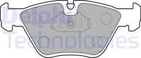 Delphi LP1843 - Тормозные колодки, дисковые, комплект autospares.lv