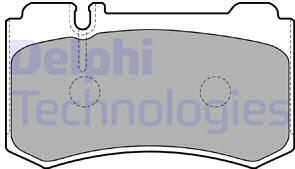 Delphi LP1842 - Тормозные колодки, дисковые, комплект autospares.lv