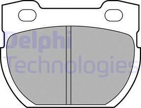 Delphi LP1847 - Тормозные колодки, дисковые, комплект autospares.lv