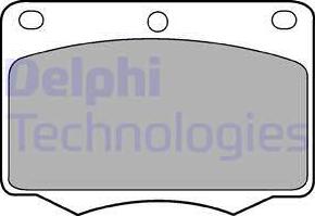 Delphi LP184 - Тормозные колодки, дисковые, комплект autospares.lv