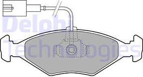 Delphi LP1855 - Тормозные колодки, дисковые, комплект autospares.lv