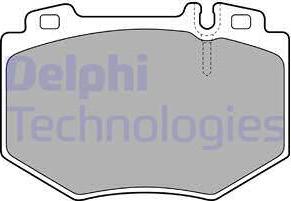 Delphi LP1851 - Тормозные колодки, дисковые, комплект autospares.lv