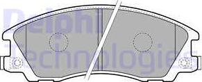 Delphi LP1853-18B1 - Тормозные колодки, дисковые, комплект autospares.lv