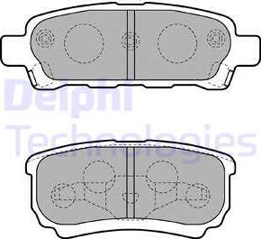 Delphi LP1852 - Тормозные колодки, дисковые, комплект autospares.lv