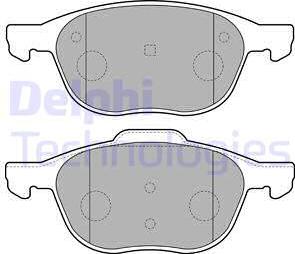 Delphi LP1869 - Тормозные колодки, дисковые, комплект autospares.lv