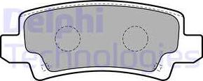 Delphi LP1864 - Тормозные колодки, дисковые, комплект autospares.lv