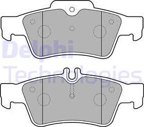 Delphi LP1868 - Тормозные колодки, дисковые, комплект autospares.lv